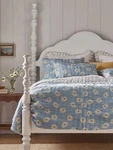 New Nwt Anthropologie King Lilla Cotton Quilt And Two Euro Shams Daisy Blue. Fixed Price $389.99.