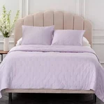 Sky Core Tufted Full /queen Quilted Coverlet & Shams Set Thistle Cotton $295. Fixed Price $39.00.