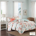 Madison Park Pebble Beach 6 Piece Cotton Sateen Quilt Set With Throw Pillows. Fixed Price $536.21.