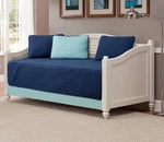 Fancy Collection 5PC Daybed Quilted Bedspread Coverlet Set Embossed Solid Nav.... Fixed Price $49.09.