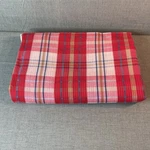 Sears Toughcord Bedspread 66X89 Red And White Plaid 1970S. Fixed Price $29.75.