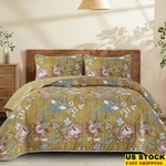 Floral Quilt Set 3 Pieces Soft Lightweight Bedding All Season Cozy Comfort. Fixed Price $35.18.