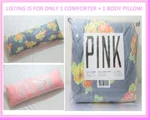 Victoria Secret Pink Floral Leopard Twin Xl Reversible Comforter Body Pillow Set. Fixed Price $249.99.