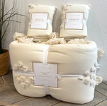 Pottery Barn Teen Luna Diamond Tufted Quilt & Sham Set Full/queen Ivory. Fixed Price $149.00.