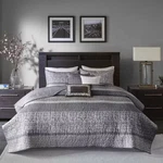 Madison Park Melody 6-PC Reversible Jacquard Quilt Set With Throw Pillows. Fixed Price $178.20.