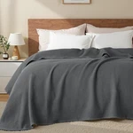 Exclusivo Mezcla 100% Cotton Muslin Gauze Waffle Weave Blanket King Size, Soft. Fixed Price $52.75.