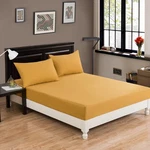 Dada Bedding Honey Yellow Poplin Cotton Fitted Sheet W/ Pillow Cases (JHW-550-FI. Fixed Price $58.99.