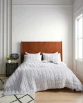 Nwot Quince Organic Airy Gauze Box Quilt Light Grey, Full/queen Msrp $149.90. Fixed Price $68.00.