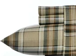 Brown Beige Plaid Lodge 4 Pc Cotton Flannel Sheet Set Twin Full Queen King Bed. Fixed Price $83.90.