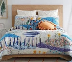 Studio Opal King Size Quilt Set With 2 Shams - Reversible. Fixed Price $120.00.