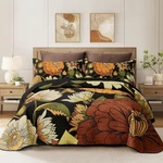 3 Piece Black Boho Floral Full/queen Quilt Sets Reversible Farmhouse Botanical. Fixed Price $74.99.
