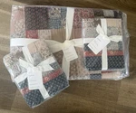 Pottery Barn Mila Reversible Full Queen Patchwork Quilt Standard Shams. Fixed Price $329.99.
