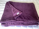 Pottery Barn Monique Lhuillier Quilt Full Queen Eggplant Velvet. Fixed Price $120.00.