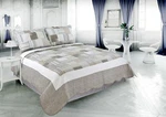 Printed Stitching Ultra Soft Bedspread Coverlet Quilt Set, Taupe Modern Plaid. Fixed Price $71.99.