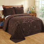 Better Trends Chenille Bedspreads Queen Size, Chocolate 100% Cotton Med. Fixed Price $120.99.