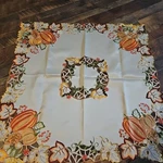 Collections Etc. Pumpkin Fall Runner And Square Tablecloth Small.... Fixed Price $17.95.