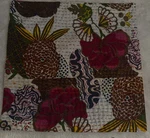 3-INDIAN Handmade Cotton White Fruit Kantha Quilted Pillow Covers Zipp Closure. Fixed Price $75.00.
