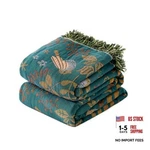 Throw For Couch Bed Cozy Cotton Blankets TWIN(60"X80") Floral Bird. Fixed Price $40.59.