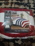 Pem America 8- Piece Reversible Full Comforter Set New. Fixed Price $45.00.
