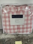 Home Reflections 3PC Malay Cotton Twin Size Rose Pink /white Gingham Quilt Set. Fixed Price $33.10.