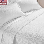 Lightweight Hotel Quality Coverlet Cotton Blend Easy Care Versatile Bedding New. Fixed Price $102.70.