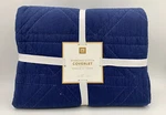 Pottery Barn Teen Double Diamond Geo Stitch Cotton Coverlet Twin Navy Blue #A172. Fixed Price $111.99.