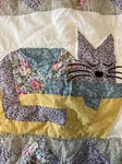Patchwork Cat Sham Quilted Calico 18X24 Bedding Pillowcase Lady Read. Fixed Price $15.95.