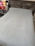 Ikea Prakttral Twin Cotton Coverlet Light Blue Diamond Pattern 405.651.10. Fixed Price $30.00.