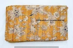 Queen Yellow Flower Printed Summer Kantha Quilt Cotton Home Dorm D?cor Blanket. Fixed Price $68.99.