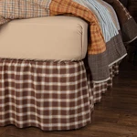Rustic Queen Skirt Brown Gathered Rory Cotton Split Bedroom Decor Vhc Brands. Fixed Price $49.95.