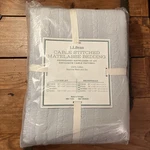 L.l. Bean Cotton Matelasse Cable Stitched Bedding Coverlet Twin Flint Gray. Fixed Price $109.99.