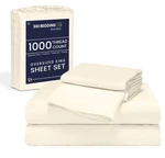 Sgi Bedding 120"X 80" 4 Pc Family King Size Sheet Set 1000 Thread Count 100% .... Fixed Price $146.58.