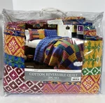 Misha 3-PIECE Reversible Quilt Set By Lush Decor King Size Multicolored Nip. Fixed Price $79.99.