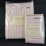 Columbine Cody Red Ticking Twin Coverlet Euro Pillow Sham Cottagecore Blanket Nw. Fixed Price $79.99.
