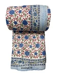 Reversible Warm Winter Razai King Queen Size Hand Block Printed Quilt Cotton. Fixed Price $148.49.