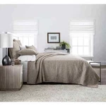 Real Simple Dune Chambray Reversible Coverlet Oatmeal Twin Sateen Cotton Quilt. Fixed Price $49.99.