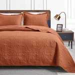Quilt Bedding Set Oversized King 120 X Coin Pattern Umber 3PC Lightweight Loves. Fixed Price $89.99.