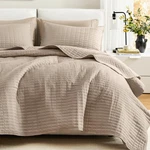 Kienna Quilt Set- Double Sided Stitching Design Summer Blanket, Lightweight, .... Fixed Price $62.12.