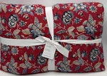 Pottery Barn Scarlett Handcrafted Reversible Full / Queen Quilt Red Multi. Fixed Price $158.05.