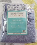 Traditions By Waverly Luxury Microfiber King Size Quilt Set Azure Blue Brand New. Fixed Price $79.16.