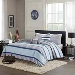 Intelligent Design Quilt Full - Queen Striped Reversible Coverlet Set Blue New. Fixed Price $59.99.
