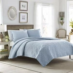 Laura Ashley Felicity Quilt And Pillow Sham Set 3 Pc. Full / Queen Blue. Fixed Price $84.00.