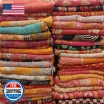 Textillhub Indian Vintage Reversible Handmade Blanket Kantha Throw Hippie. Fixed Price $97.58.