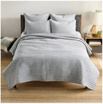 New Sonoma Goods For Life Cotton Velvet King/cal Quilt Set With Shams Gray. Fixed Price $169.99.