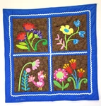 Handcrafted "garden" Quilt With Multiple Appliqued Flowers Bird 30"X. Fixed Price $35.00.