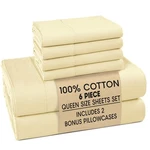 Casa Platino 100% Cotton Percale Queen Crisp Size Bed Sheets. Fixed Price $51.96.