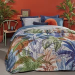 Isla Blue Cotton Sateen Quilt Cover Set By Bedding House. Fixed Price $137.87.