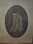 Jd Collections Blue Ribbon Design Maiden With Basket Quilt Cross Stitch Chart. Fixed Price $9.00.