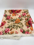 Hugo Valentino "nieves" Orange And Pink Queen Bed Coverlet With Fringe. Fixed Price $285.00.