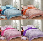 New Flower Print Indian Designer Jaipuri King Size Bed Sheet 2 Pillow Cover. Fixed Price $13.55.